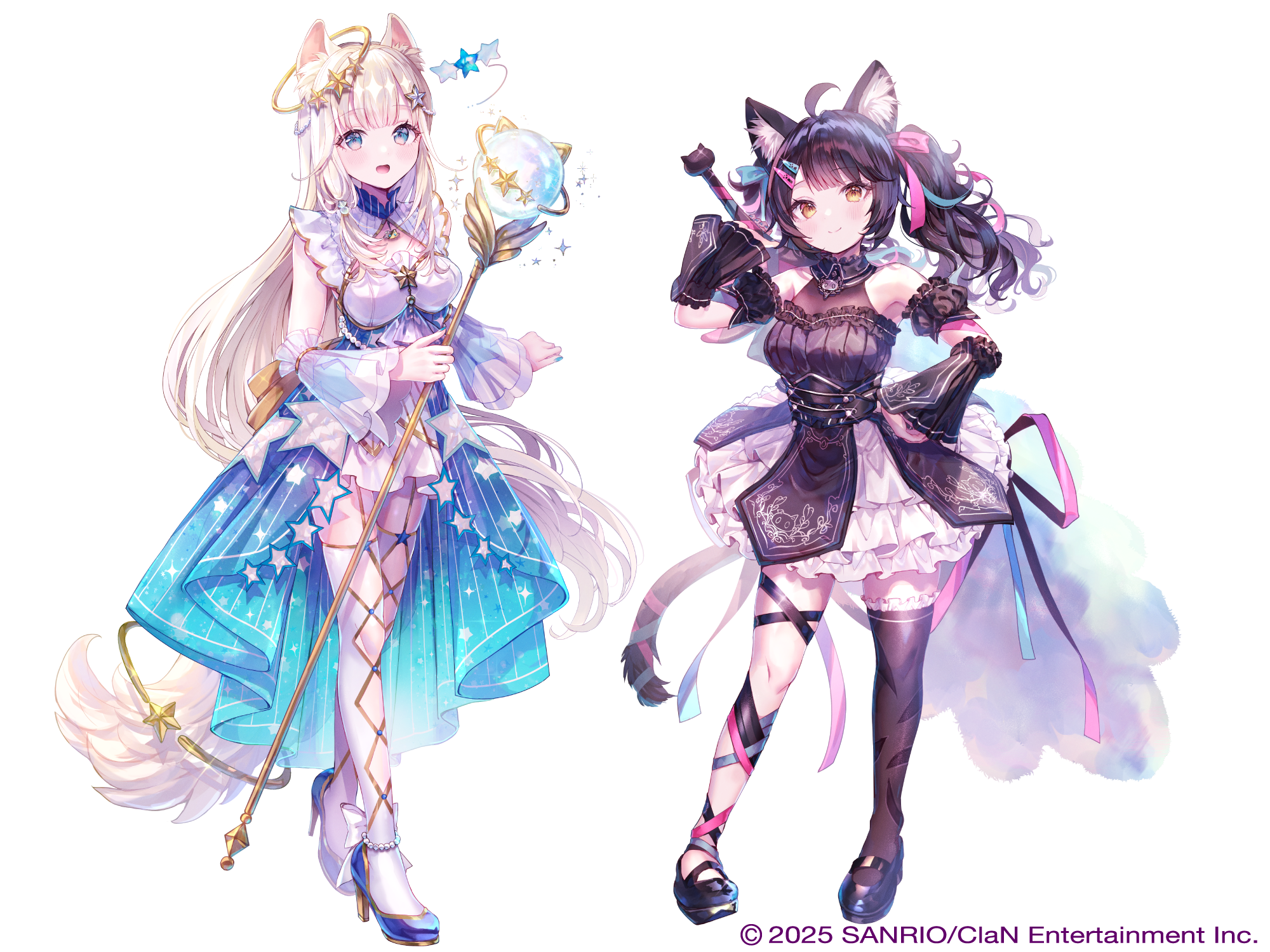 【サンリオ×ClaN】VTuberプロジェクト新メンバーキービジュアルイラスト【にゃんたじあ！】